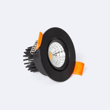 Downlight LED 5W Circolare COB CRI90 Foro Ø 55mm Nero