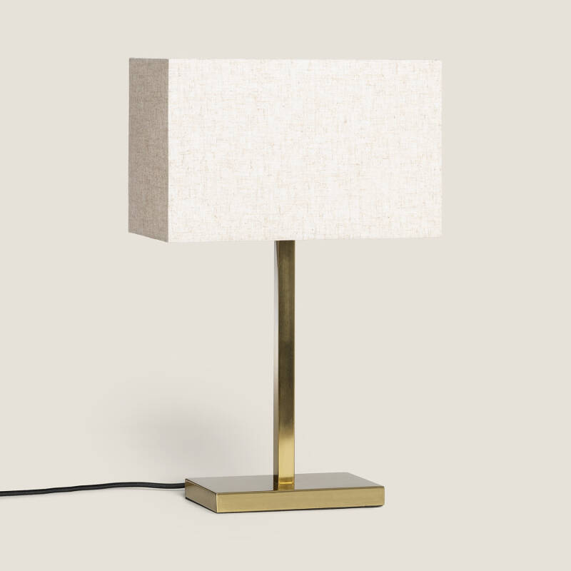 Image of Katie Metal & Fabric Table Lamp with USB Port & Tactile Switch 