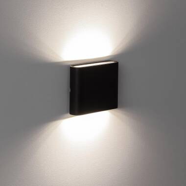 Obrázek Nástěnné LED Svítidlo 6W Luming Hliníkové Čtvercové Dvojité Osvětlení v Černé