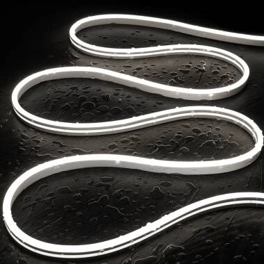 48V LED Neon Strip N-FLEX6 in Cool White 8W/m Cut at Every 5cm IP65 Custom Length