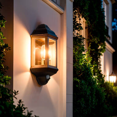 Image of Newquay Outdoor PC Wall Lamp with Twilight Sensor 