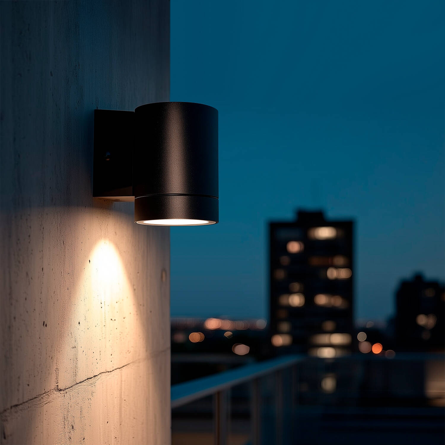 Kinkiet Ścienny Zewnętrzny z Aluminium Czarny Oakham