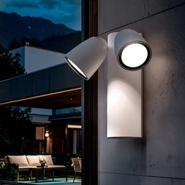 Applique Murale Extérieure LED 12W Aluminium Abel 2 Spots