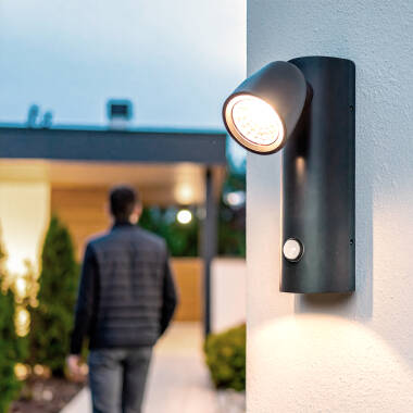 Kinkiet Ścienny Zewnętrzny LED 6W Aluminium z Czujnikiem Ruchu Abel