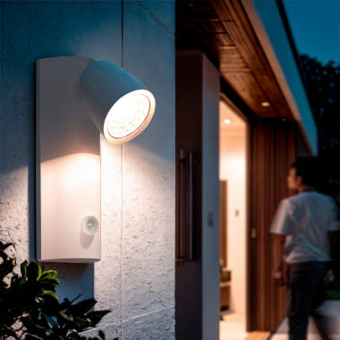 Applique da Parete per Esterni LED 6W in Alluminio con Sensore di Movimento Abel