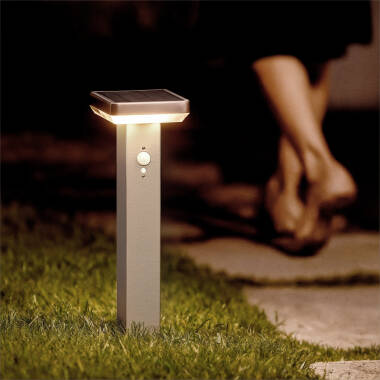 Lampa Ogrodowa Solarna LED 5W 50cm Aluminiowa z Czujnikiem Ruchu Barton Square