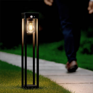 Wegeleuchte Außen Solar LED 2W 60cm Aluminium mit Bewegungssensor Devah
