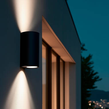 Wandlamp Outdoor Dubbel Brong