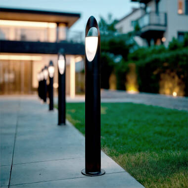 Oblong Aluminium Outdoor Bollard Light 80cm