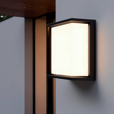 Image de Applique Murale Extérieure LED 18W Aluminium Éclairage Carré Noir Rimen IP65