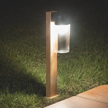 Bodenstehleuchte Außen Aufbau 50cm Edelstahl und Glas Isoba