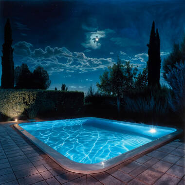 Image of 12V AC/DC Surface Mounted 35W Stainless Steel Submersible LED Pool Light IP68