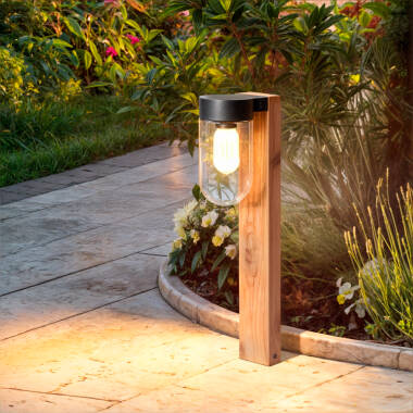 Sentinel Glass & Stainless Steel Outdoor Bollard 50cm
