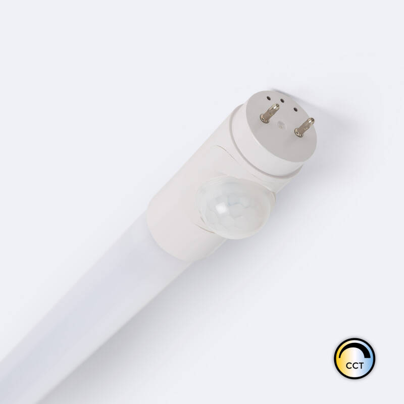 Image de Tube LED 60cm T8 G13 PC avec Détecteur de Mouvement PIR il. Connexion de Sécurité Unilatérale 9W 140lm/W