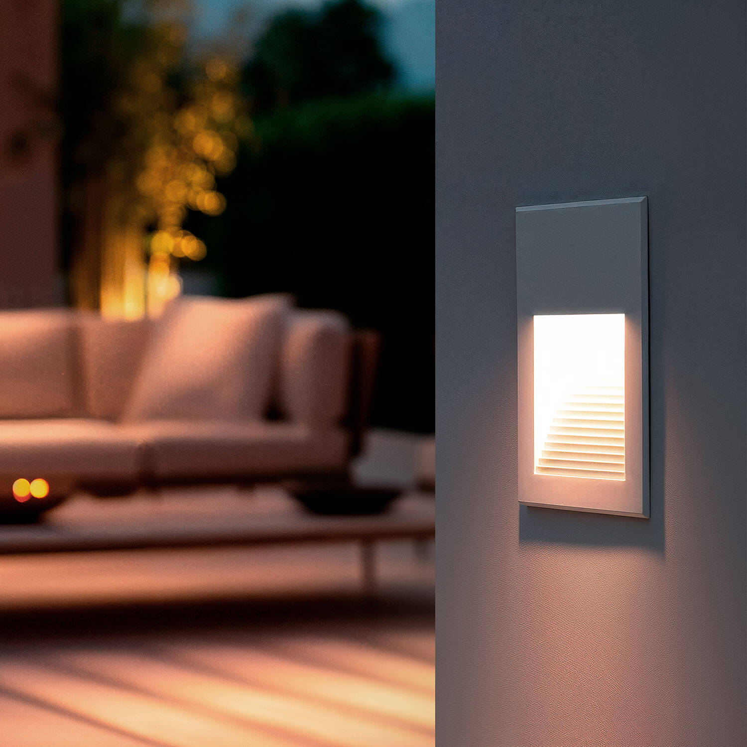 Lampa Zewnętrzna LED 5W Wpuszczana Ścienna Olite - widok prezentacyjny