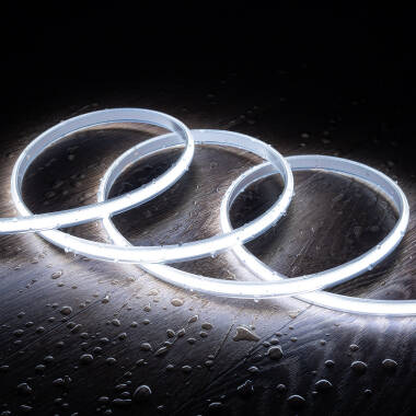 LED-Streifen ohne Gleichrichter 220V AC COB 320 LEDs/m Kaltweiß IP65 Breite 12mm nach Maß Schnitt alle 50cm