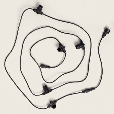 Outdoor 5m Fairy Lights with 5 B22 Lampholders IP43