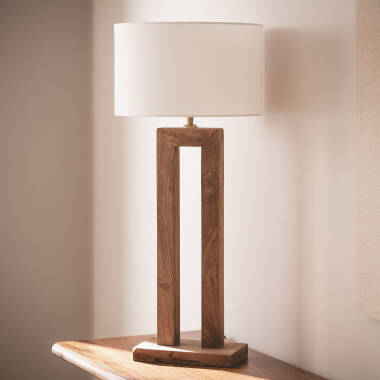 Tischlampe Holz Abner