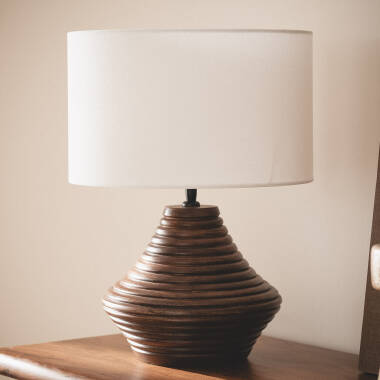 Stolní Lampa ze Dřeva Akriti ILUZZIA