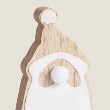 Image of LED Wooden Christmas Santa Claus