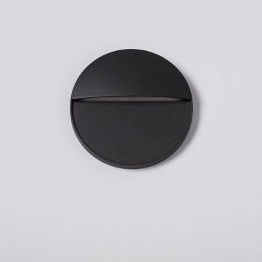 Immagine di Segnapasso Esterni LED 6.5 W Superficie Parete Circolare Nero Jade