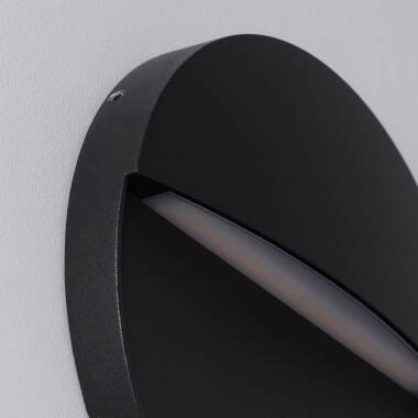 Immagine di Segnapasso Esterni LED 6.5 W Superficie Parete Circolare Nero Jade