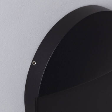 Immagine di Segnapasso Esterni LED 6.5 W Superficie Parete Circolare Nero Jade