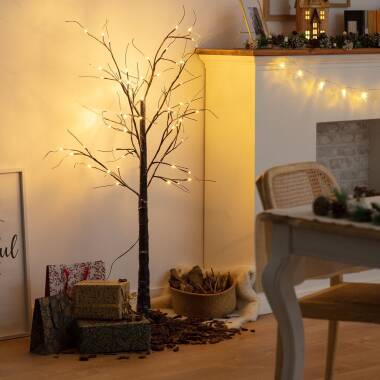 Immagine di Albero di Natale 64 LED 150 cm Bianco Caldo
