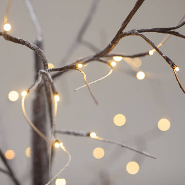 Immagine di Albero di Natale 64 LED 150 cm Bianco Caldo