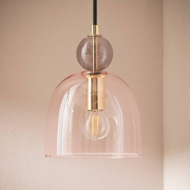 Pendelleuchte aus Metall und Glas Mono-Baudelaire