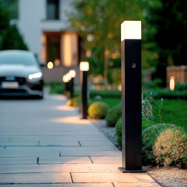 Baken Outdoor 74Cm met PIR bewegingsdetector Augusta Zwart