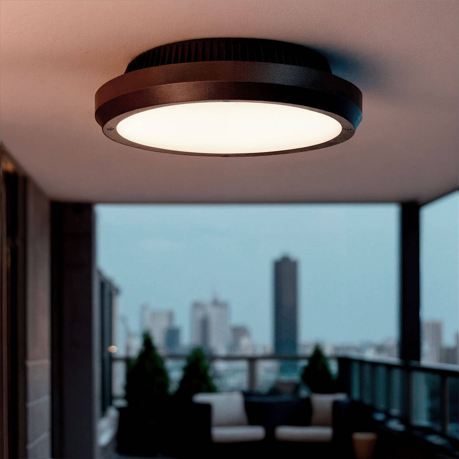 Plafon Okrągły Curio Czarny Ø300mm IP65