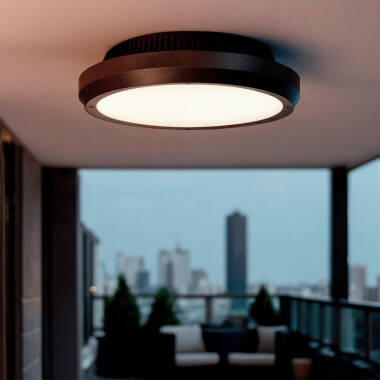Plafondlamp Outdoor Ø300mm  Rond Curio  IP65 zwart