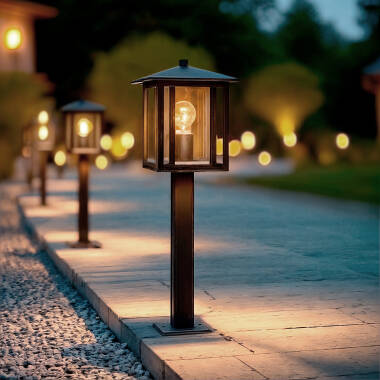 Lampa Ogrodowa Zewnętrzna Stojąca 50cm Stal Nierdzewna Awala