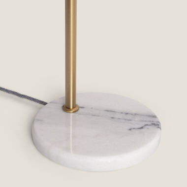 Image of Wood and Glass Table Lamp Brandt ILUZZIA