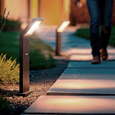LED-Bodenstehleuchte 9.5W Außen Aufbau 50cm Aluminium mit Bewegungsmelder Legacy
