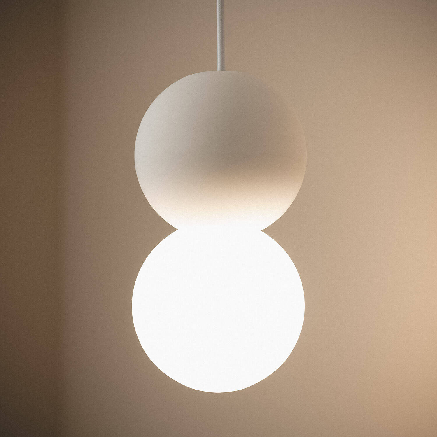 Lampa Wisząca z Gipsu Pearl Vulni - widok prezentacyjny