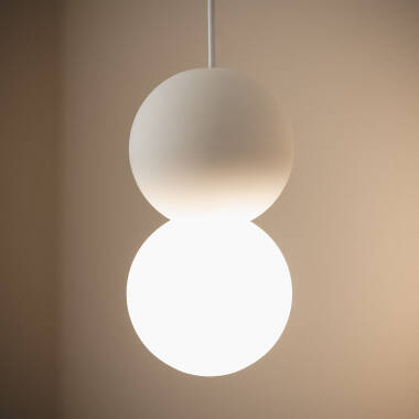 Afbeelding van Hanglamp van Gips Pearl Vulni
