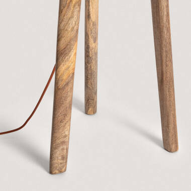 Bild von Stehlampe aus Holz Kumar ILUZZIA