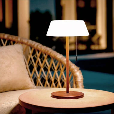 Aldana Outdoor Metal 1.2W Solar LED Table Lamp