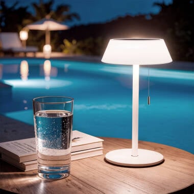 Aldana Outdoor Metal 1.2W Solar LED Table Lamp