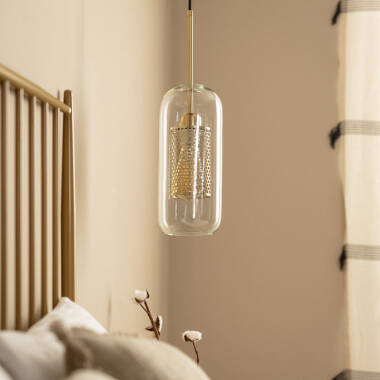 Lampa Wisząca z Metalu i Szkła Julieta Lungo