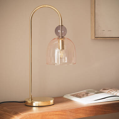 Tafellamp van Metaal en Glas Baudelaire