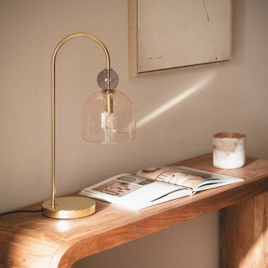 Image of Baudelaire Metal & Glass Table Lamp 