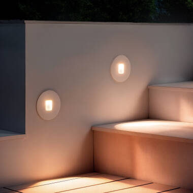 LED Außenleuchte 2W Unterputz Wandmontage Rund Olite