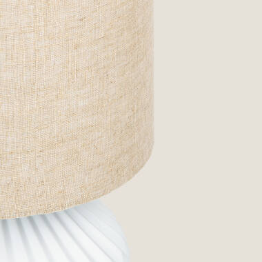 Image of Monduver Porcelain & Fabric Table Lamp 