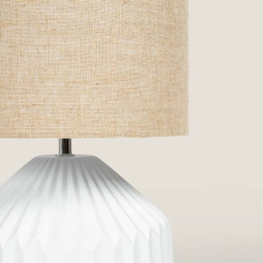 Image of Monduver Porcelain & Fabric Table Lamp 