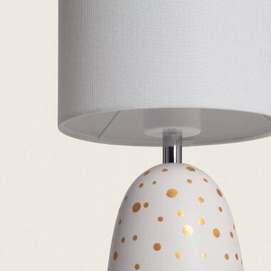 Image of Argua Ceramic & Fabric Table Lamp 