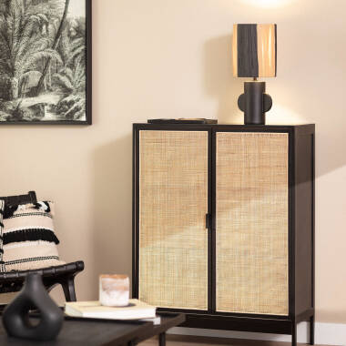 Image of Tyler Raffia & Ceramic Table Lamp 