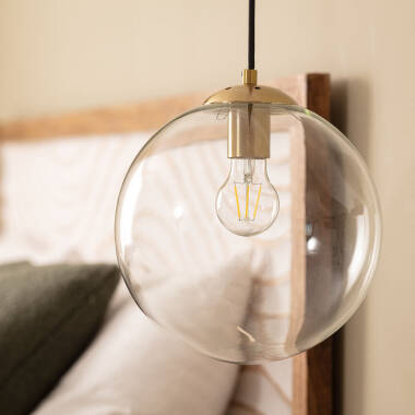 Lampada Sospensione Metallo e Vetro Moonlight Clear